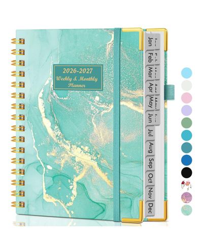 GNUADZ Planner 2026-2027 Weekly Monthly Hardcover Spiral Agenda