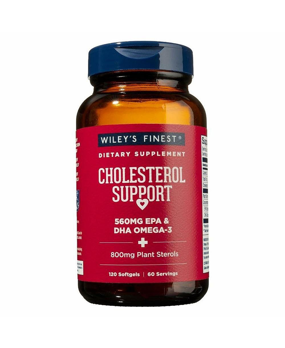 Wiley's Finest Wild Alaskan Fish Oil поддержка холестерина - добавка для здоровья сердца для мужчин и женщин - 560mg Omega-3s - 120 Softgels (60 Servings)