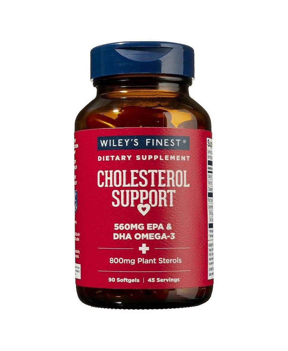 Wiley's Finest Wild Alaskan Fish Oil Cholesterol Support - добавка для здоровья сердца для мужчин и женщин - 560mg Omega-3s - 90 Softgels (45 Servings)