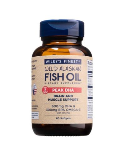 Рыбий жир Wiley's Finest Wild Alaskan Fish Oil Peak DHA - 900mg EPA и DHA Omega-3 60 Softgels