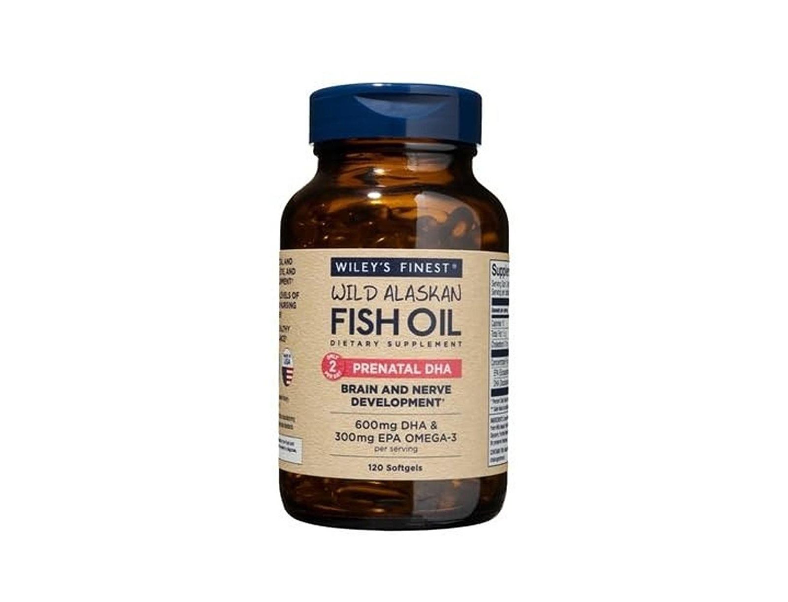 Wiley's Finest Prenatal DHA Omega-3 для беременности и кормления - 120 мягких капсул