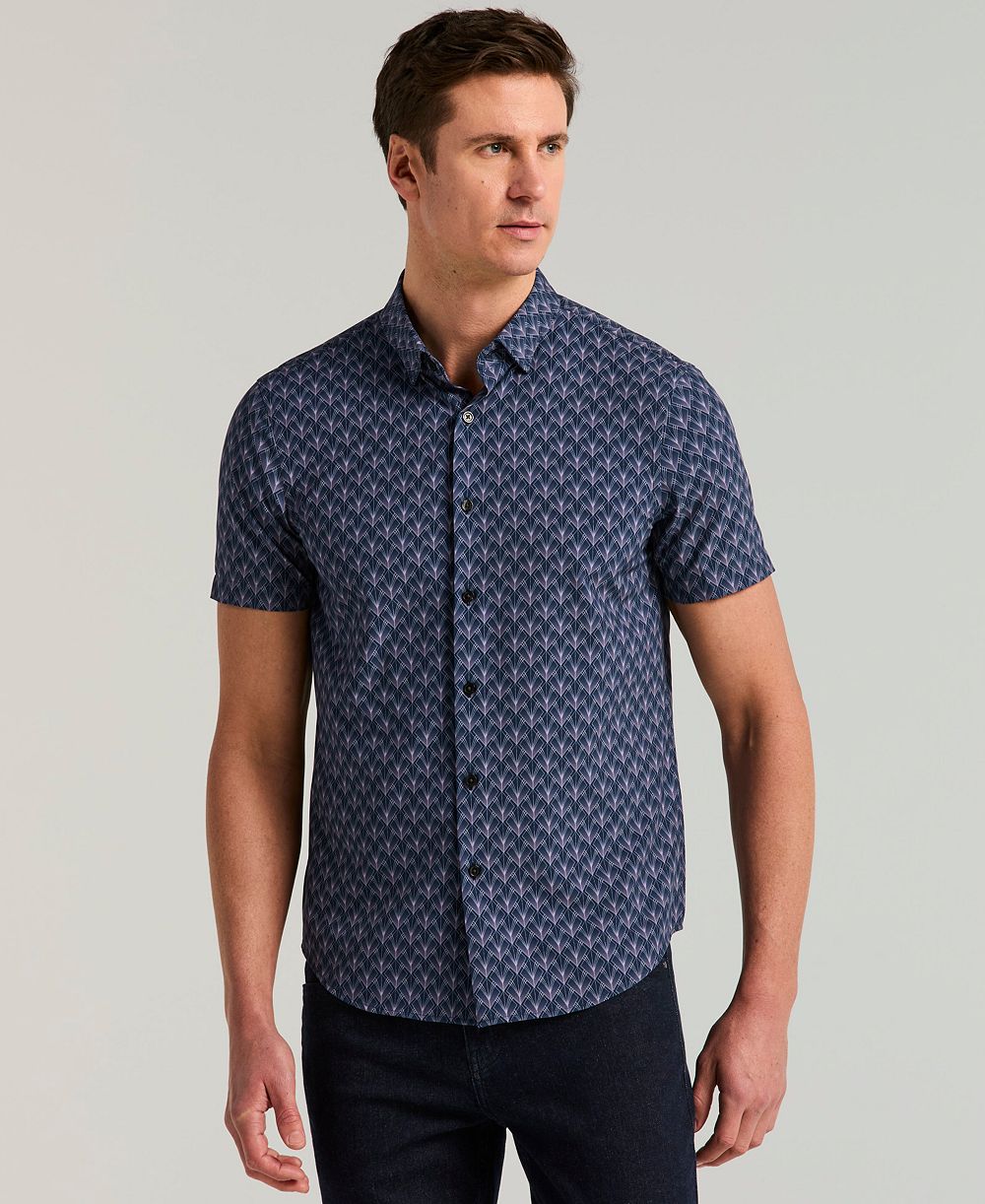 Мужская рубашка Perry Ellis Ombre Diamond Print Shirt