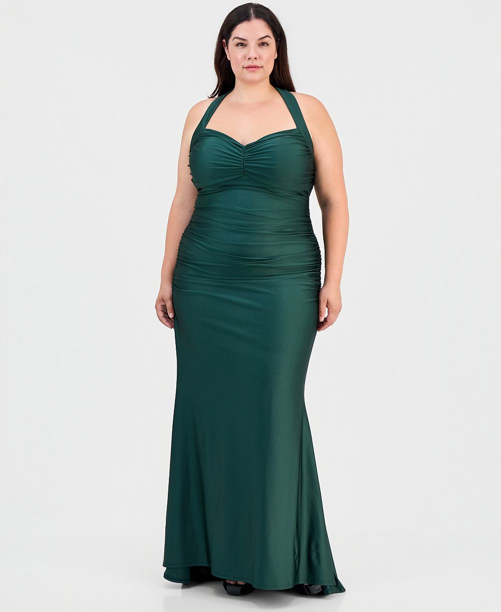 B Darlin Plus Size блестящее вязаное платье с завязками на спине