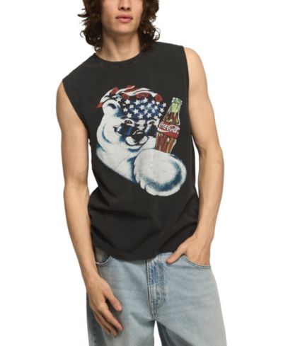 Мужской топ без рукавов Lucky Brand с принтом Coca-Cola Polar Bear
