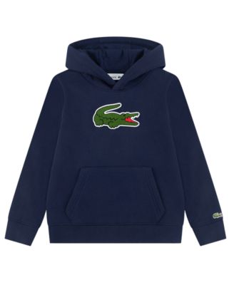 Lacoste Boys' 10-16 Long-Sleeve Chenille Patch Hoodie