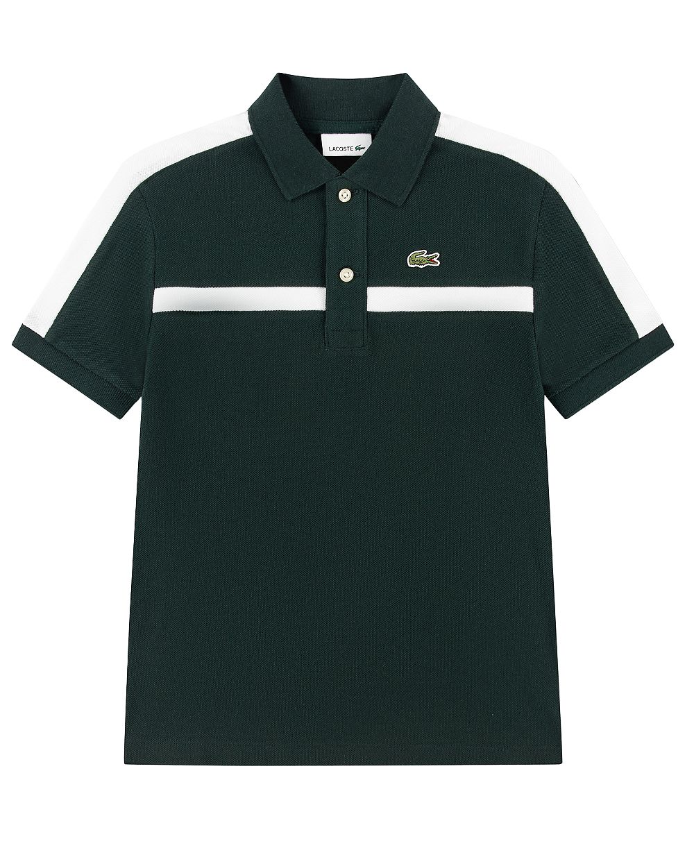 Lacoste детская поло-рубашка с коротким рукавом и цветными блоками, размер 10-16