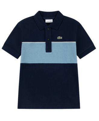 Lacoste Boys' 10-16 Short-Sleeve Chest Stripe Polo Shirt