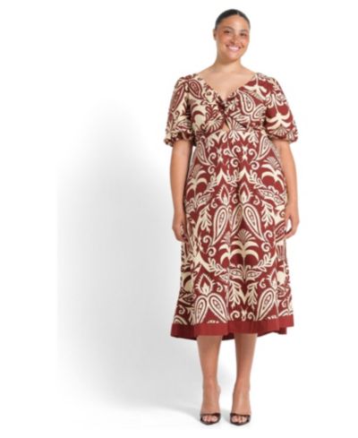 Женское миди-платье ESTELLE Aurela Cotton Print Twist