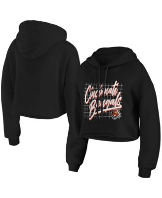 WEAR by Erin Andrews Женское черное укороченное худи Cincinnati Bengals