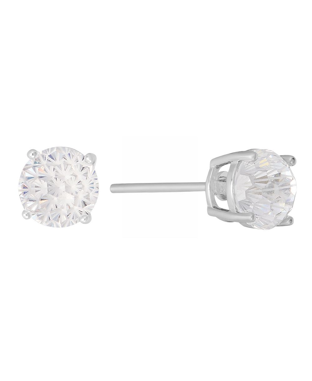 Macy's Sterling Silver Starlight Cubic Zirconia Solitaire Stud Earrings