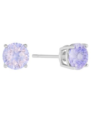Macy's Sterling Silver Starlight Cubic Zirconia Solitaire Stud Earrings
