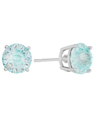 Серьги-гвоздики Macy's Sterling Silver Starlight Cubic Zirconia Solitaire