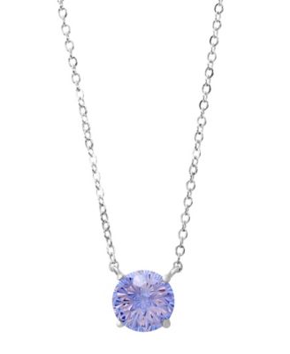 Подвеска-солитер Macy's Sterling Silver Starlight Cubic Zirconia