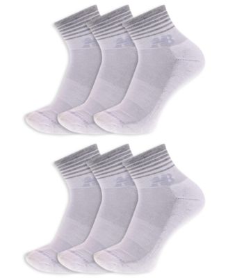 New Balance Men's Cushioned Quarter Stretchy-Knit Socks, 6-Pack