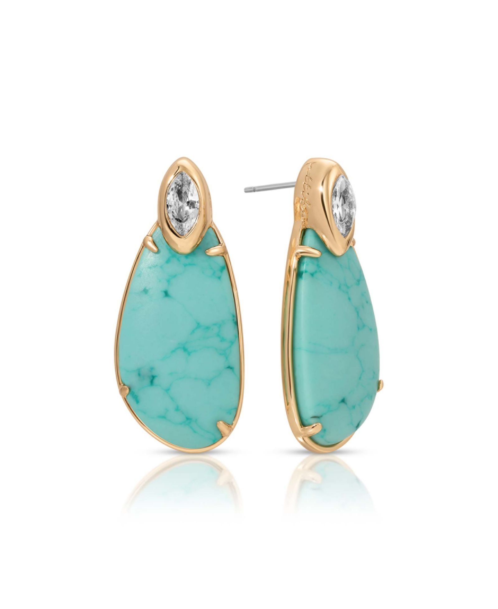 ETTIKA Gold-Plated Majestic Stone Earrings