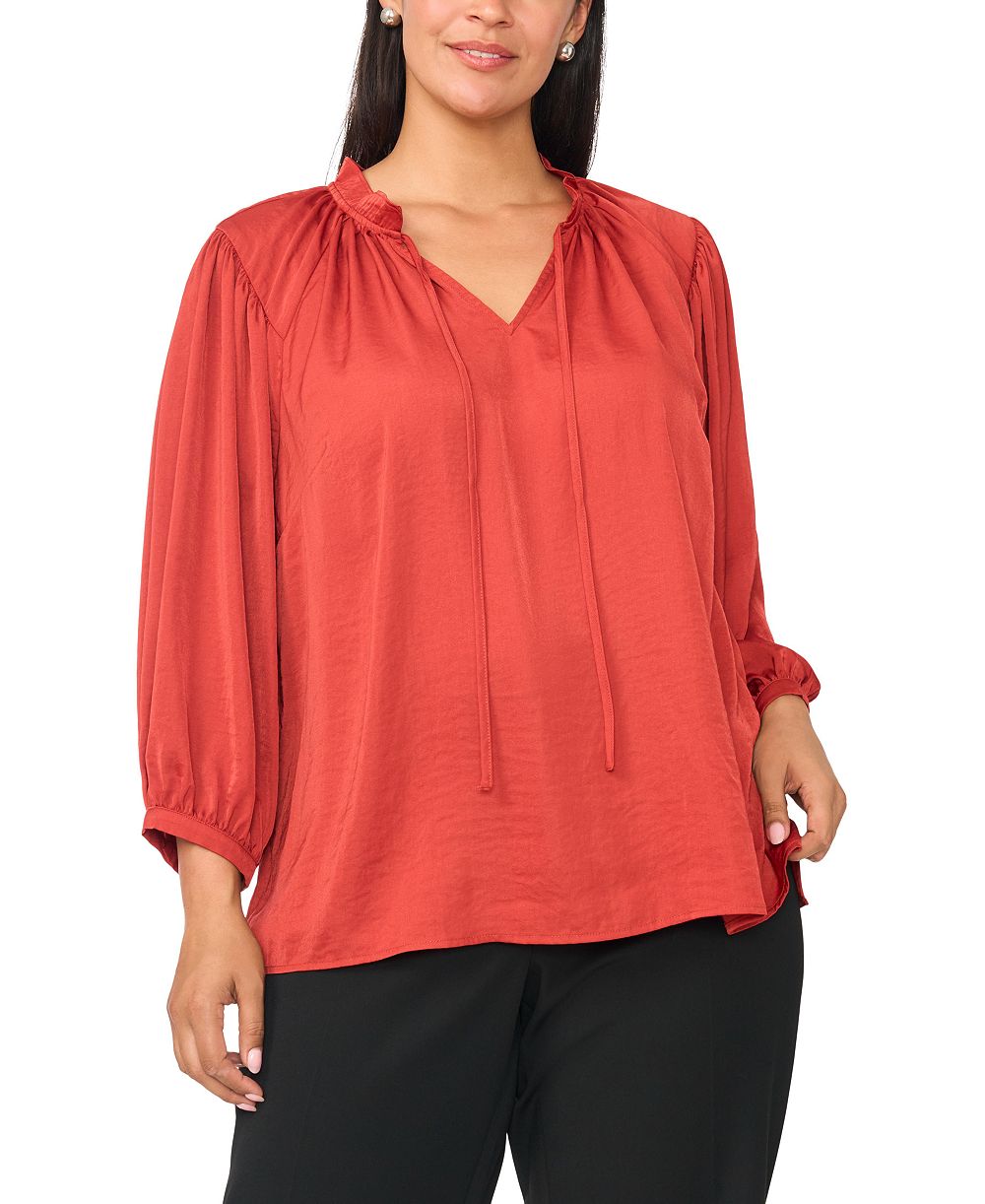 Vince Camuto Plus Size Raglan-Sleeve Peasant Blouse