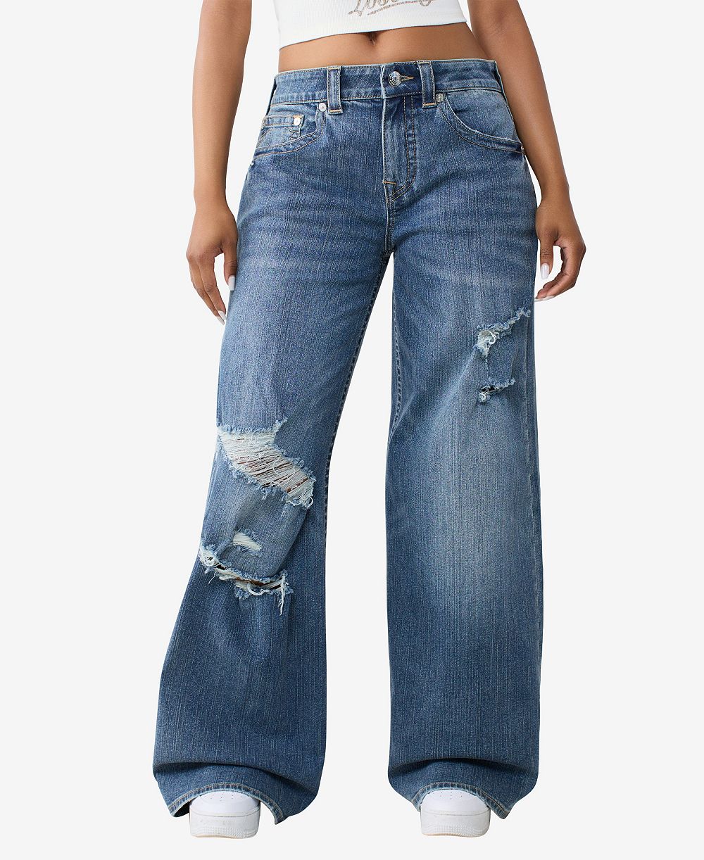 True Religion Women's High-Waisted Jessie Super Baggy Jeans