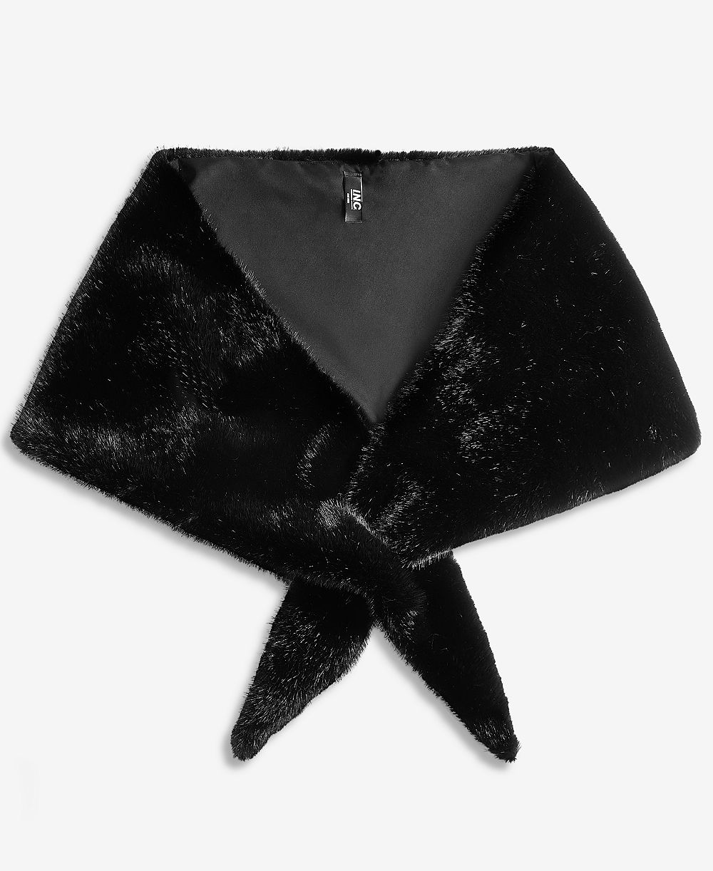 I.N.C. International Concepts Women's Faux-Fur Triangle Scarf, Macy's Exclusive