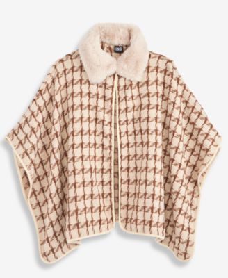 I.N.C. International Concepts Women's Houndstooth Chenille Topper, Macy's Exclusive