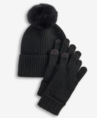I.N.C. International Concepts Women's Sequin Beanie and Touch Glove Gift Set, Macy's Exclusive