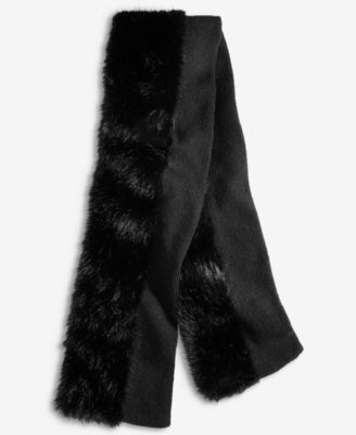 I.N.C. International Concepts Women's Knit and Faux-Fur Trim Muffler, Macy's Exclusive