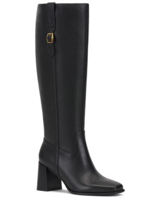 Vince Camuto Women's Sorana Wide-Calf Block Heel Riding Boots