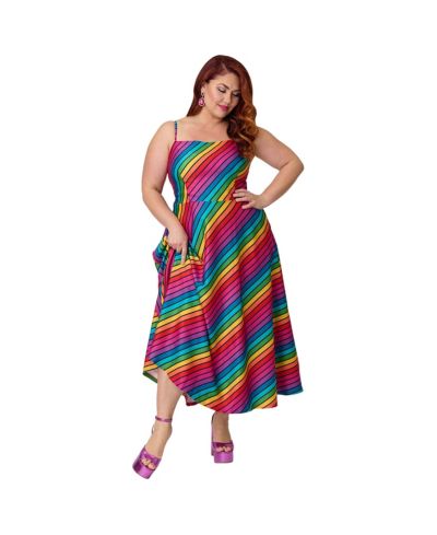 Женское миди-платье Unique Vintage в стиле 1950-х, Plus Size
