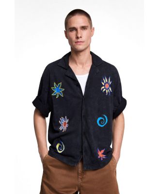 Мужская хлопковая рубашка Desigual с вышивкой