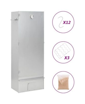 Коптильня-гриль vidaXL BBQ Oven Smoker с щепой, 17.5"x11.4"x43.3", оцинкованная сталь