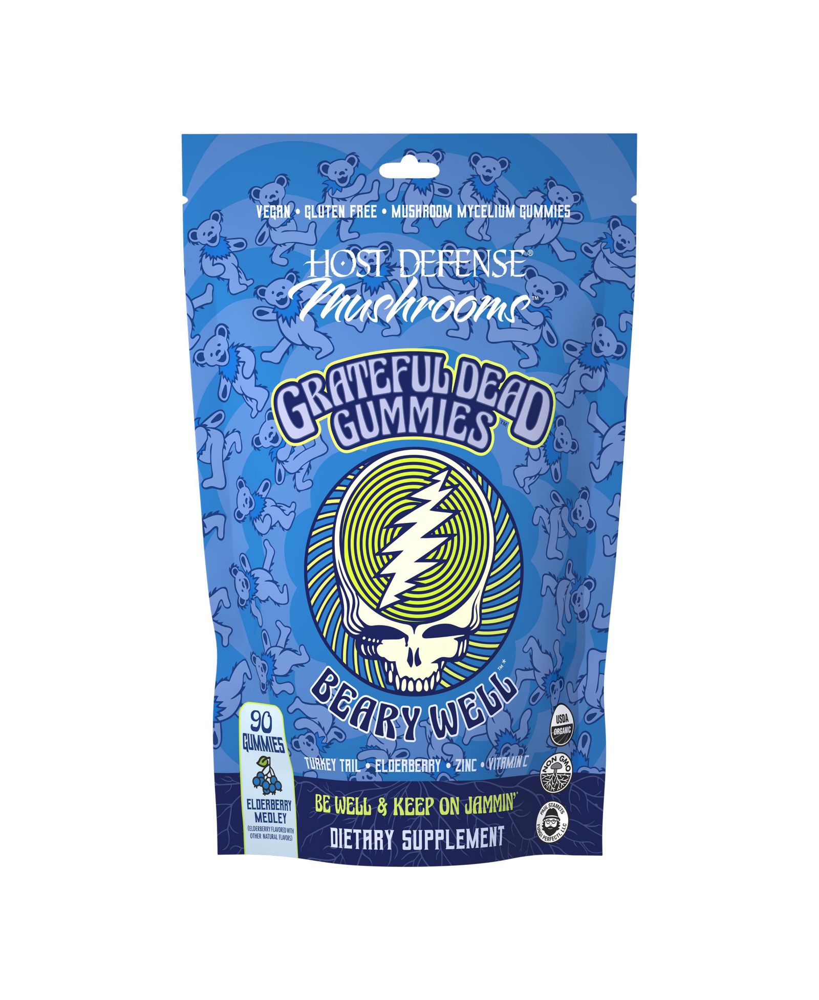 Host Defense жевательные мармеладки Grateful Gummies - Beary Well