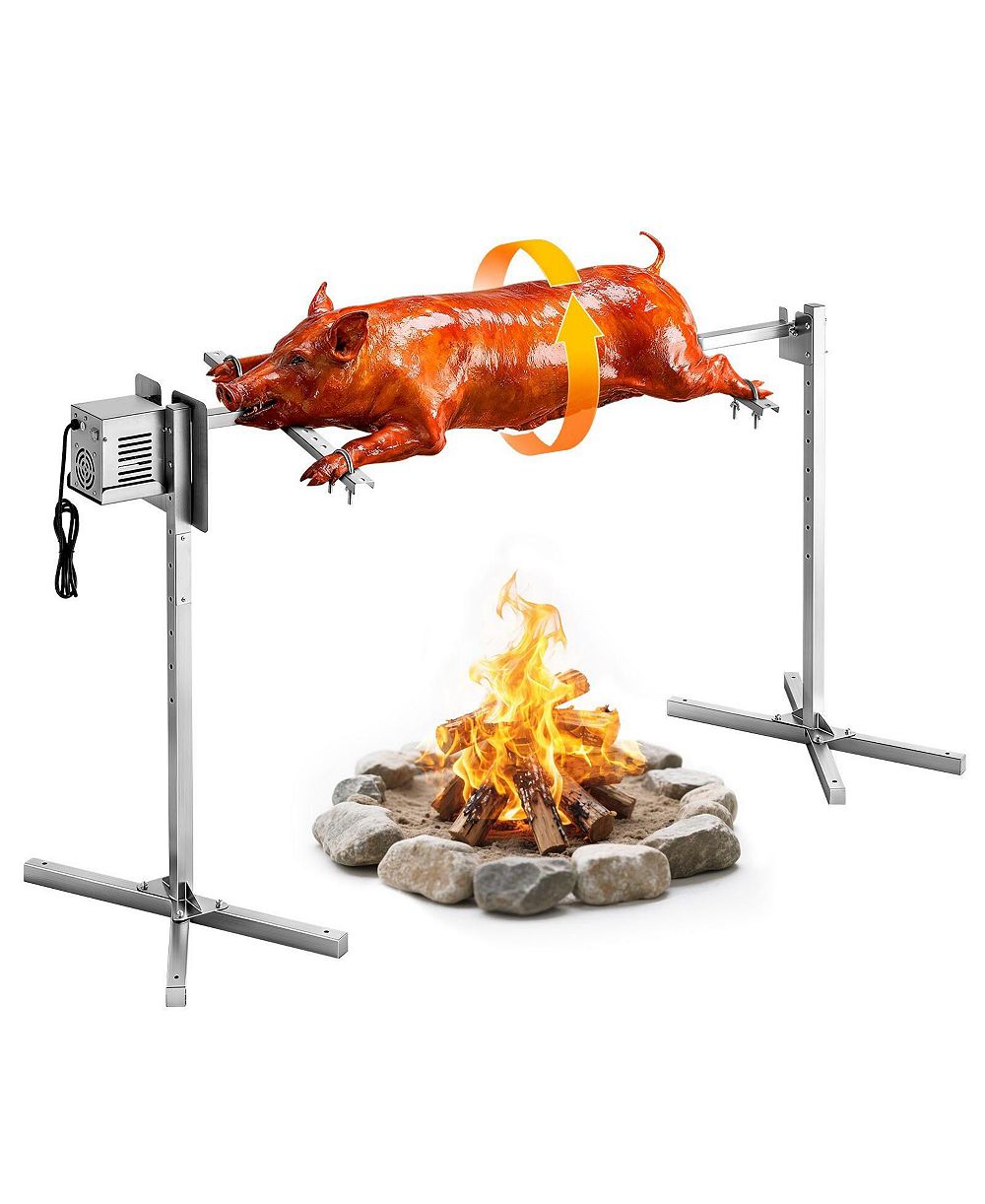 COZITO Electric Rotisserie Grill Kit, AC120V 8-Level Height with 132 lb Capacity