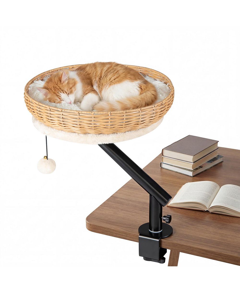 COZITO Cat Desk Bed with Removable Padded Cushion for Indoor Cats