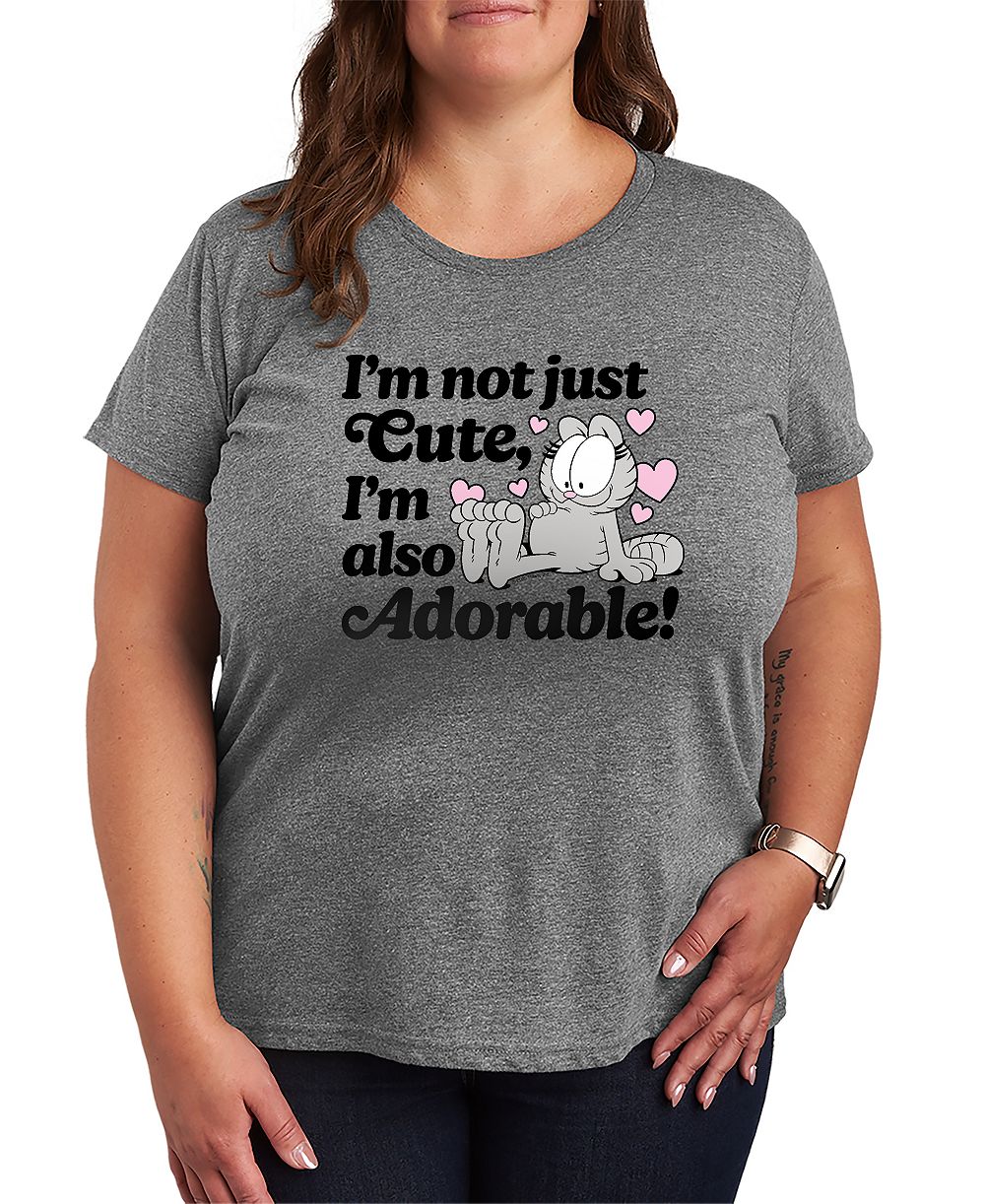 Hybrid Apparel Plus Size The Garfield Adorable Nermal Graphic T-Shirt