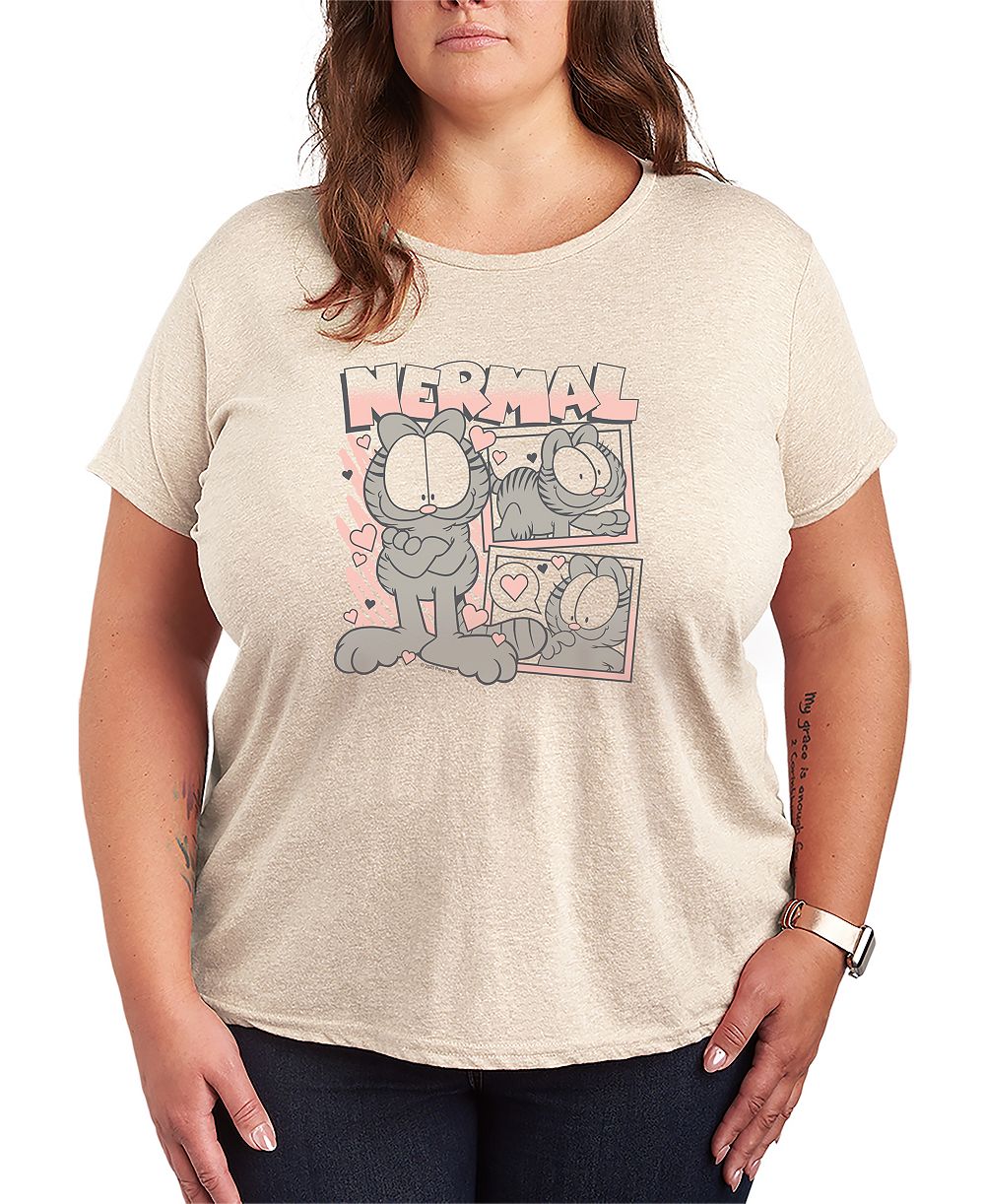 Hybrid Apparel Plus Size The Garfield Nermal Collage Graphic T-Shirt
