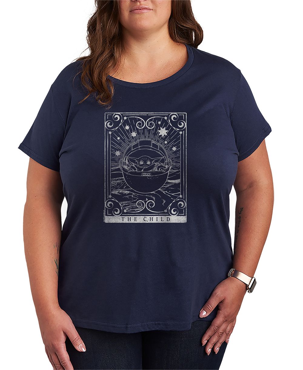 Hybrid Apparel Plus Size The Mandalorian Child Tarot Grogu Graphic T-Shirt