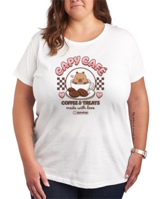 Футболка Hybrid Apparel Plus Size с принтом CapyFun Café