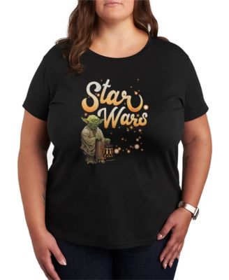 Hybrid Apparel футболка Plus Size Star Wars Yoda Fireflies Graphic