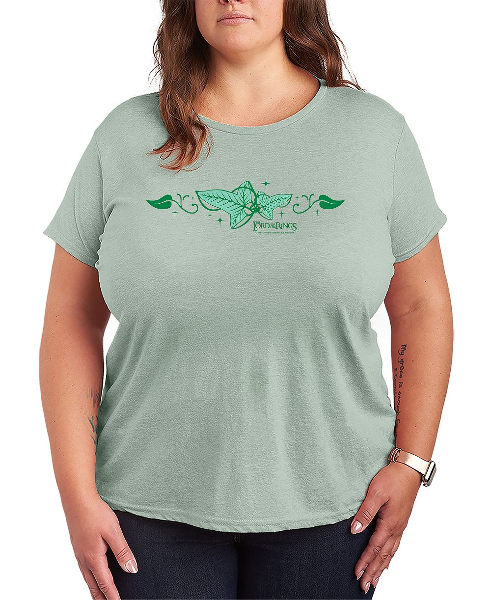 Hybrid Apparel Plus Size Lord of the Rings Elven Ivy Leaf Brooch Graphic T-Shirt