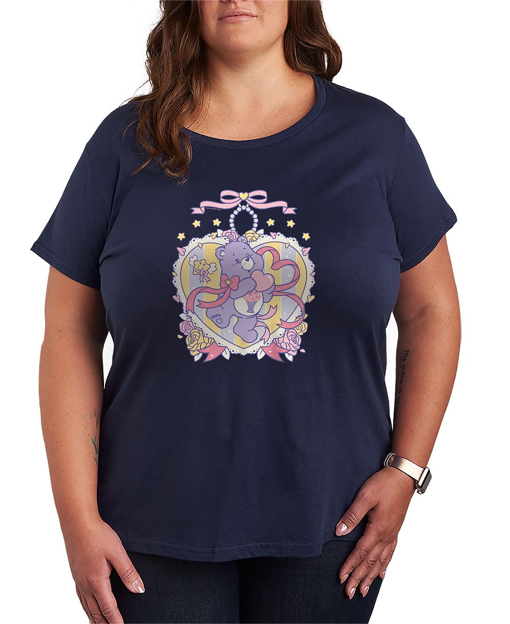 Hybrid Apparel Plus Size Care Bears Coquette Necklace Graphic T-Shirt