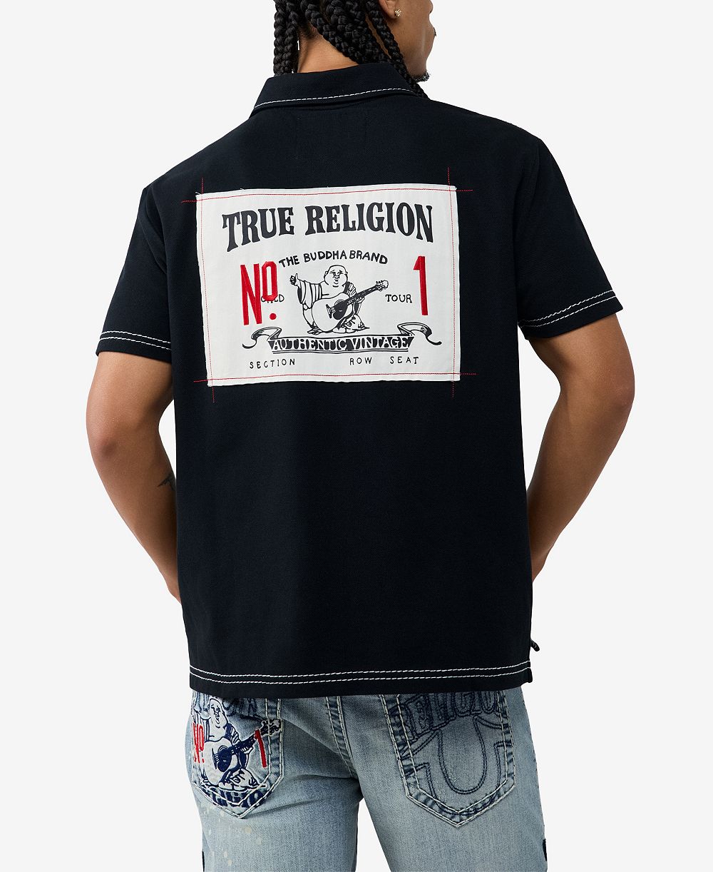 Мужская рубашка-поло True Religion с логотипом Buddha
