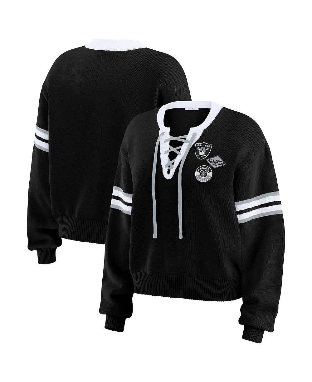 Мужской черный свитшот с завязками WEAR by Erin Andrews Las Vegas Raiders
