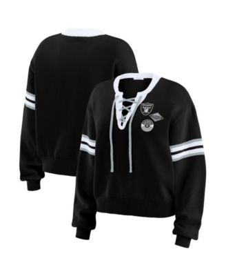 Мужской черный свитшот с завязками WEAR by Erin Andrews Las Vegas Raiders