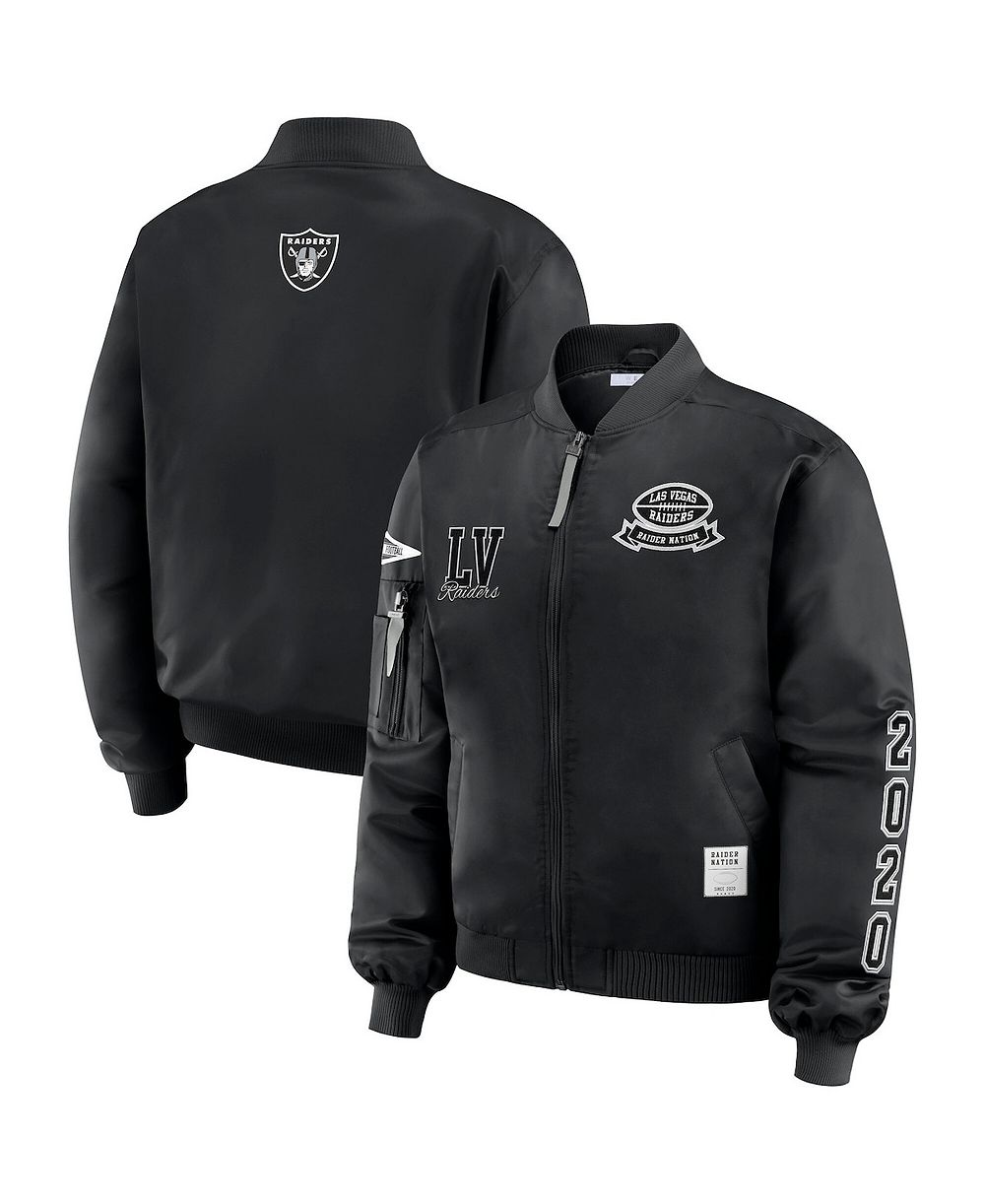 WEAR by Erin Andrews Женская бомбер-куртка Las Vegas Raiders Patch Full-Zip Bomber