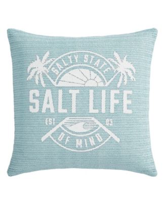 Salt Life Raffia Square Decorative Pillow, 18" x 18"