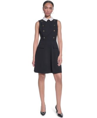 Женское платье A-line с воротником KARL LAGERFELD PARIS Collared A-line Dress