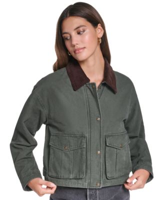 Levi's Женский укороченный куртка-жакет из хлопка кордурой