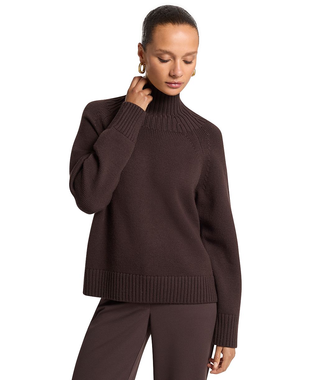 Michael Kors Women's Mock-Neck Wool Pullover Sweater, Macy's Exclusive