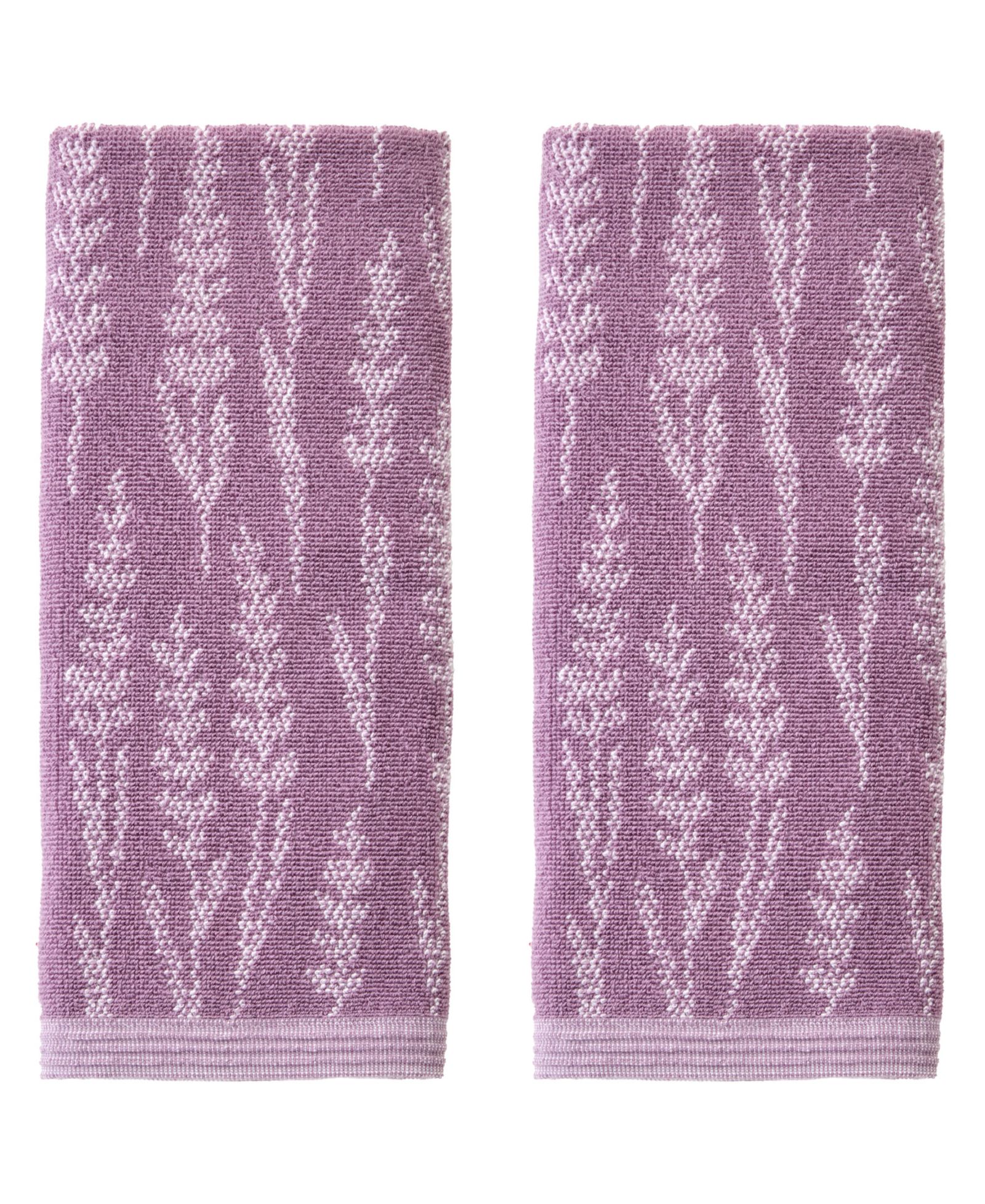 Комплект из 2 полотенец для рук SKL Home Lavender Silhouette Jacquard Curved