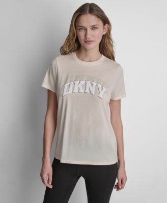 Женская футболка DKNY Sport Varsity Logo с круглым вырезом