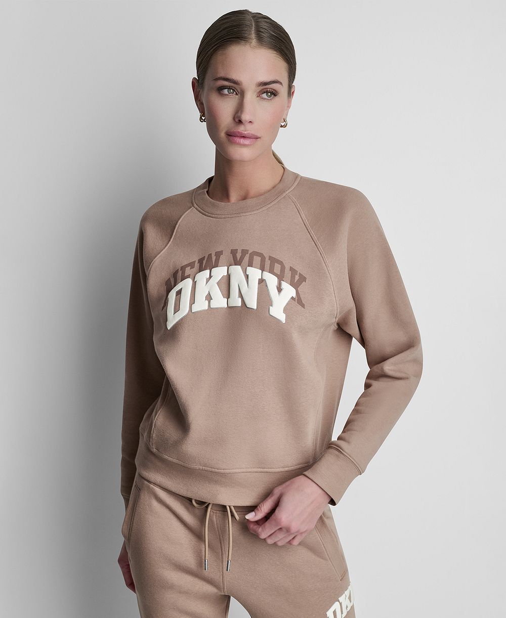 DKNY Sport Women's NY Shadow Varsity Logo Crewneck Sweatshirt